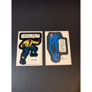 1975 Topps Marvel Comic Book Heroes Stickers Luke Cage Mr Fantastic Lot